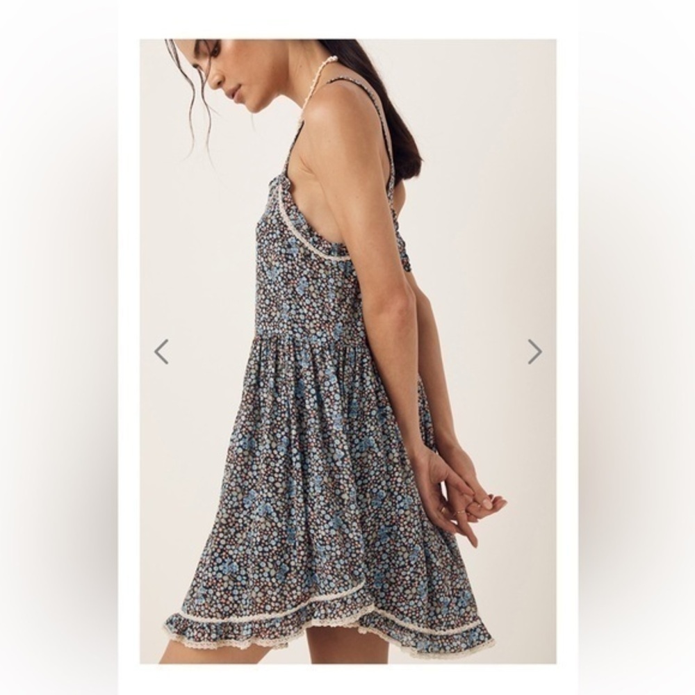 Spell Blue and White Floral Dress